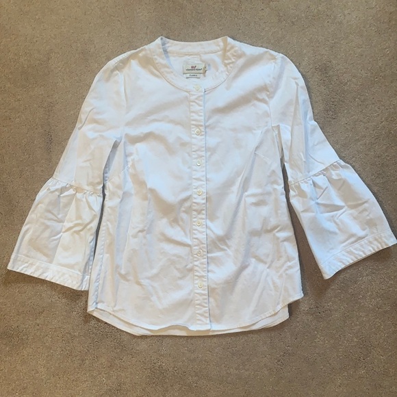 Vineyard Vines White Button Down Bell Sleeves - Picture 1 of 5